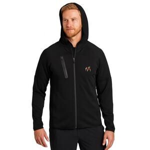 NEW Georgia Bulldogs Jacket Black Hooded Zip Pocket Logo Mascot Embroidered Med